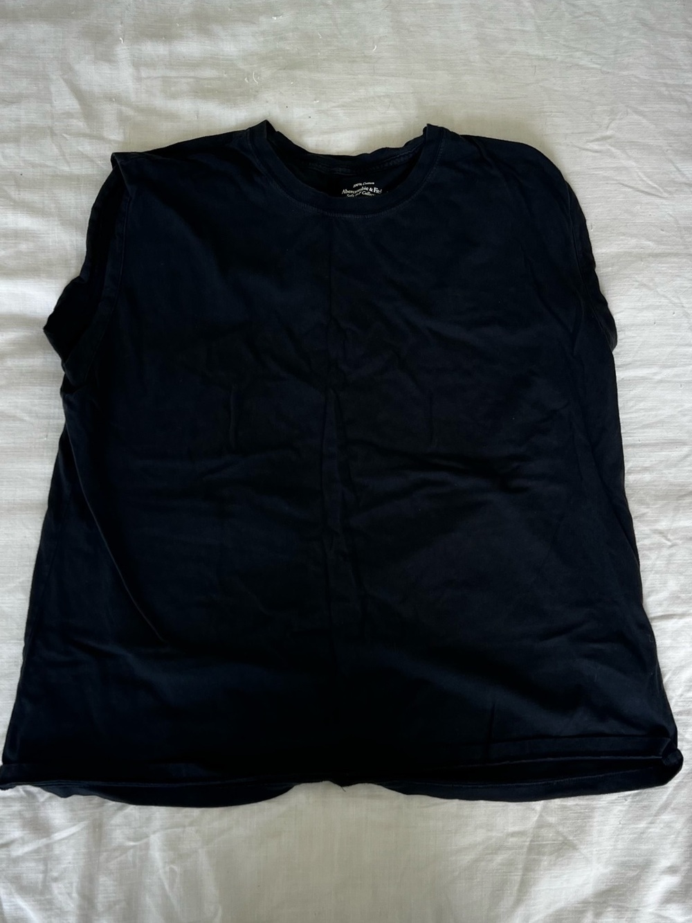 Abercrombie & Fitch Black Sleeveless T-Shirt - Large